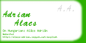 adrian alacs business card